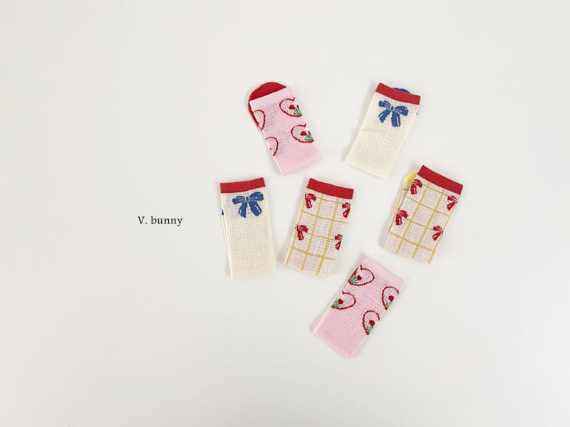 V Bunny - Korean Children Fashion - #kidsshorts - Ribbon Socks Set - 2