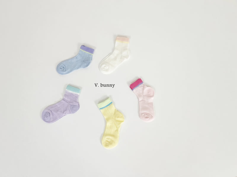 V Bunny - Korean Children Fashion - #kidzfashiontrend - Moodan Socks Set - 2