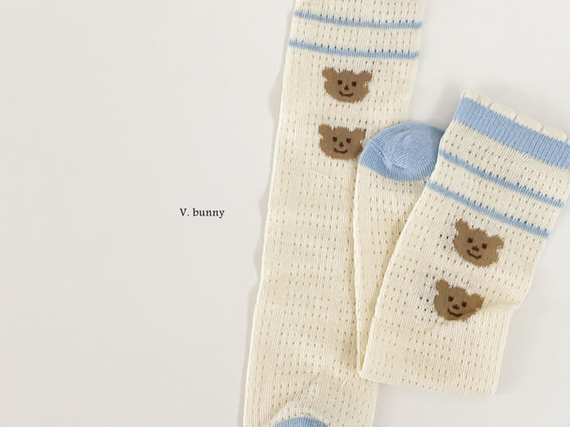 V Bunny - Korean Children Fashion - #littlefashionista - Cloud Bear Socks Set - 8