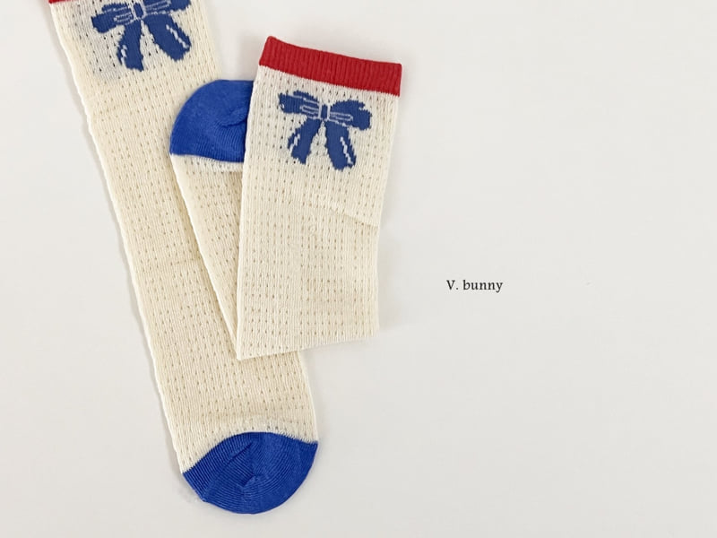 V Bunny - Korean Children Fashion - #littlefashionista - Ribbon Socks Set - 6
