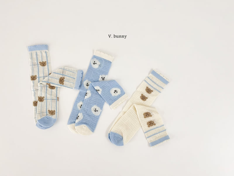 V Bunny - Korean Children Fashion - #magicofchildhood - Cloud Bear Socks Set - 9