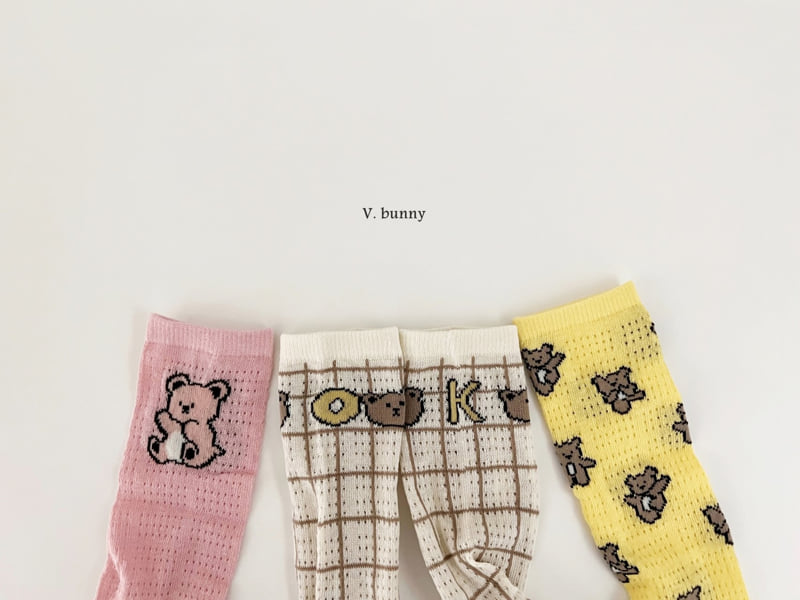 V Bunny - Korean Children Fashion - #minifashionista - Teddy Bear Socks Set - 12