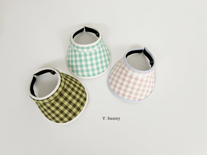 V Bunny - Korean Children Fashion - #prettylittlegirls - Check Sun Cap - 10