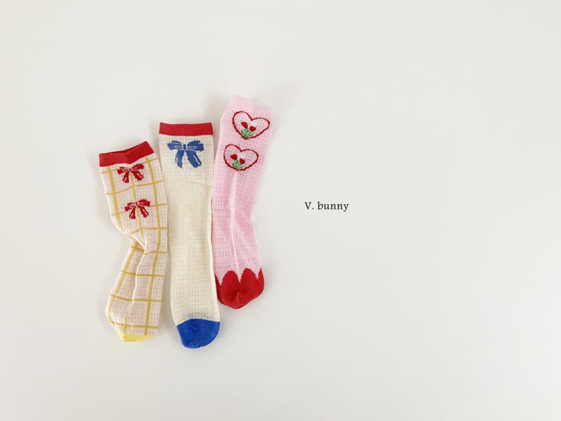 V Bunny - Korean Children Fashion - #prettylittlegirls - Ribbon Socks Set - 9