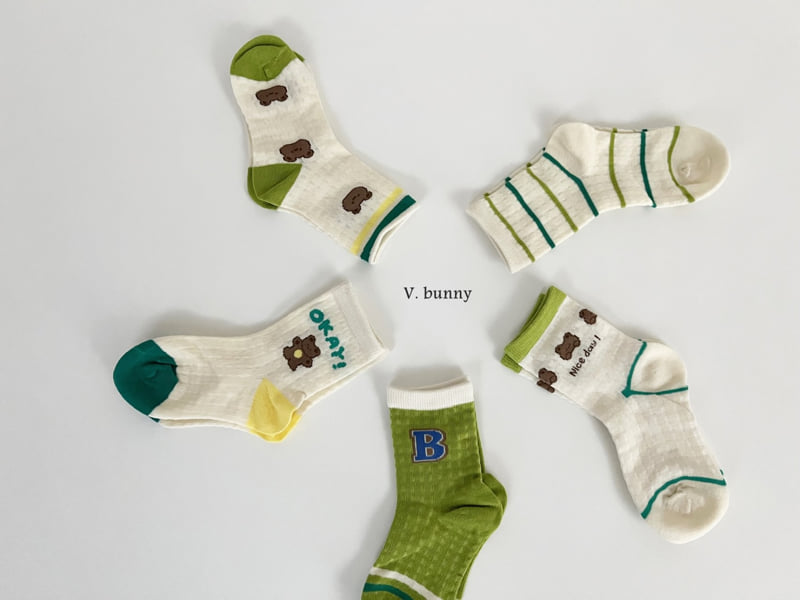 V Bunny - Korean Children Fashion - #prettylittlegirls - OK Socks Set - 11