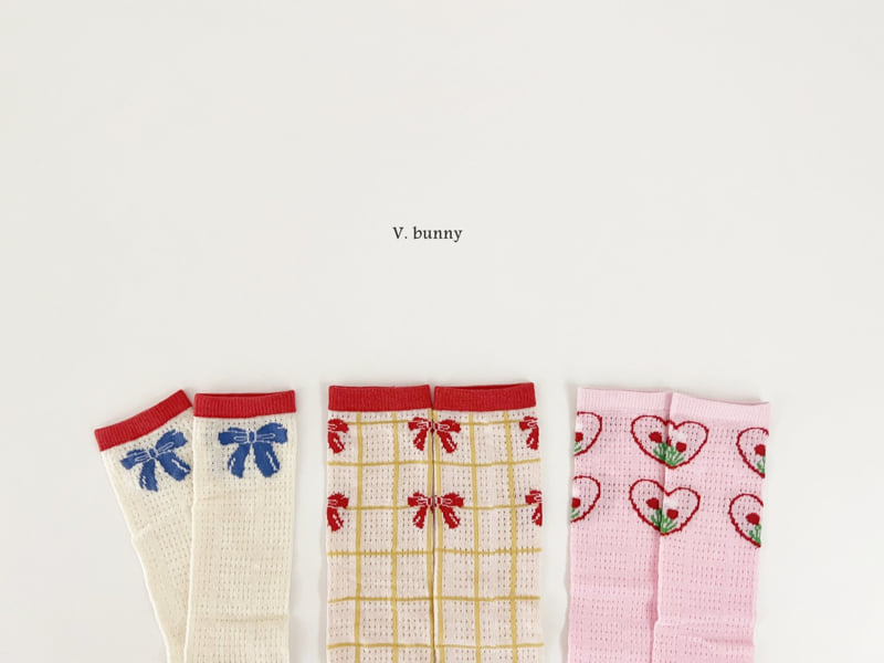 V Bunny - Korean Children Fashion - #stylishchildhood - Ribbon Socks Set - 12