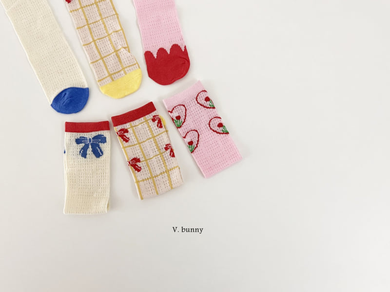 V Bunny - Korean Children Fashion - #todddlerfashion - Ribbon Socks Set - 10