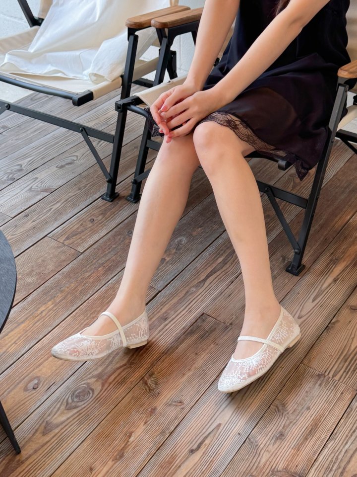 Vade - Korean Women Fashion - #momslook - Mesh Flat - 6