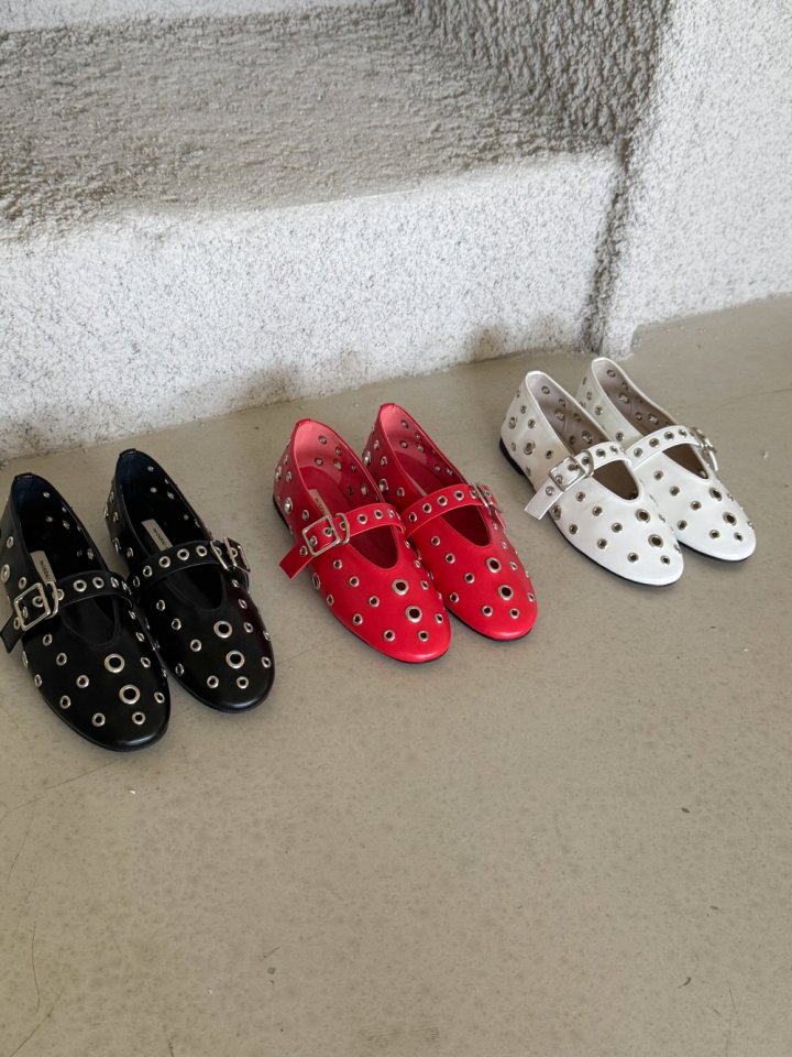 Vade - Korean Women Fashion - #momslook - Basic Mary Jane Funky Strap Flat