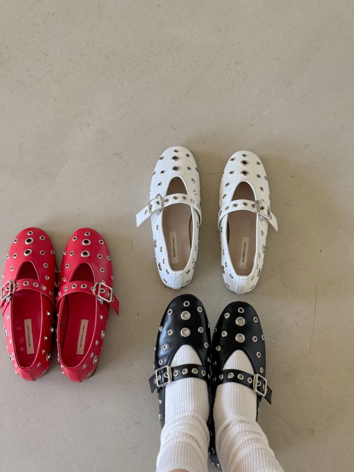 Vade - Korean Women Fashion - #momslook - Basic Mary Jane Funky Strap Flat - 9