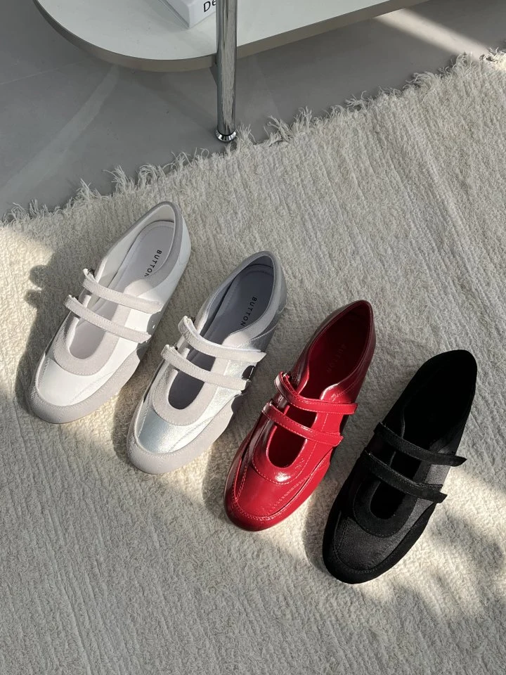 Vade - Korean Women Fashion - #momslook - Soft Velcro Ballet Sneakers