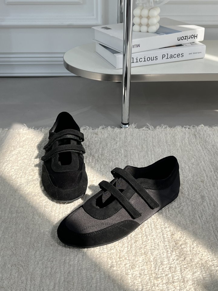 Vade - Korean Women Fashion - #momslook - Soft Velcro Ballet Sneakers - 3