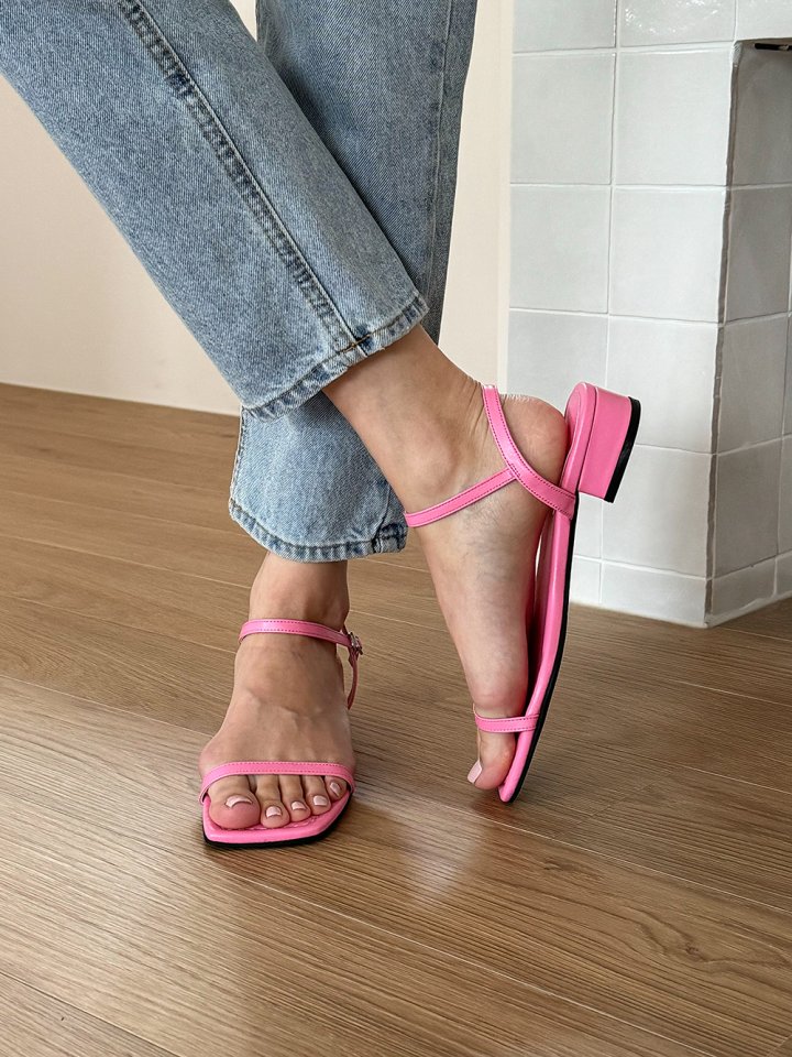 Vade - Korean Women Fashion - #momslook - Square Strap Buckle Sandals - 9