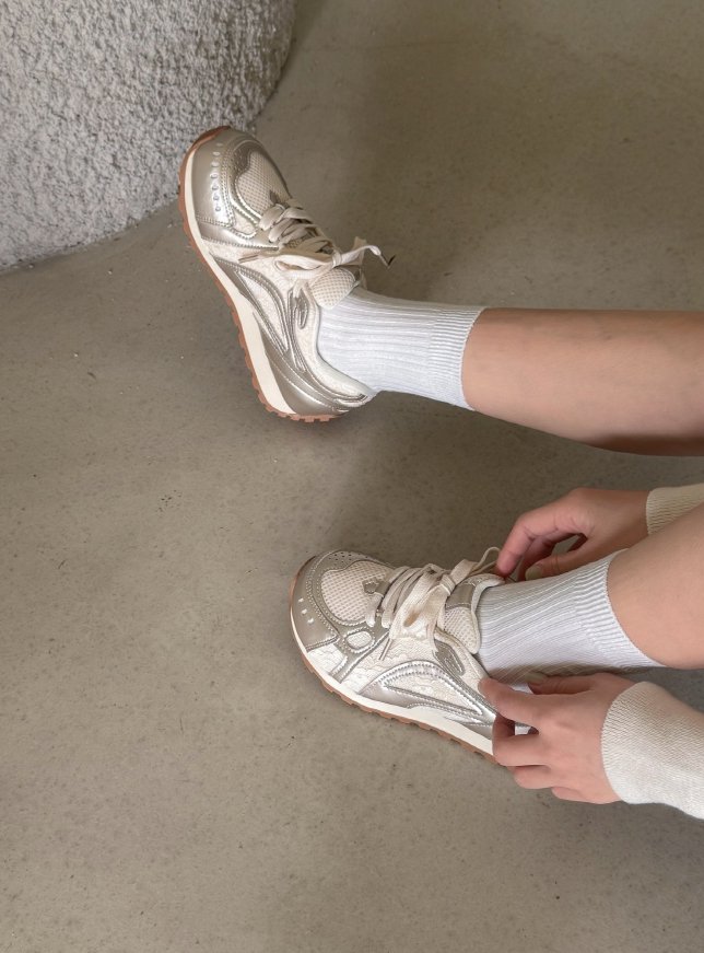 Vade - Korean Women Fashion - #momslook - Basic Sneakers Mesh - 9