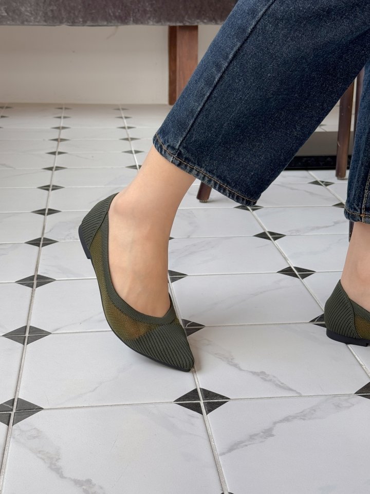 Vade - Korean Women Fashion - #momslook - Soft Mesh Knit Jelly Flat - 7
