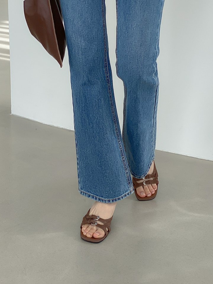 Vade - Korean Women Fashion - #momslook - Strap Double Line Sandals Summer Slipper Mule - 3
