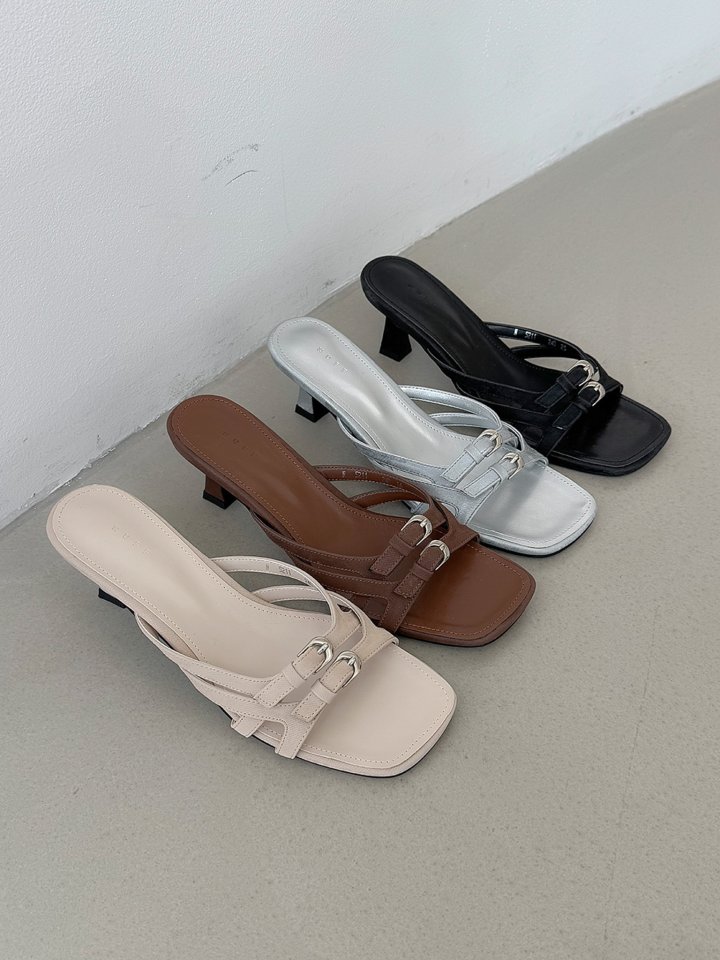 Vade - Korean Women Fashion - #momslook - Strap Double Line Sandals Summer Slipper Mule - 5