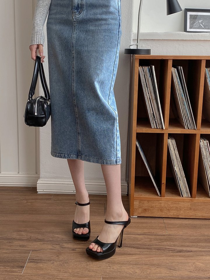Vade - Korean Women Fashion - #momslook - Strap Square Heels - 7
