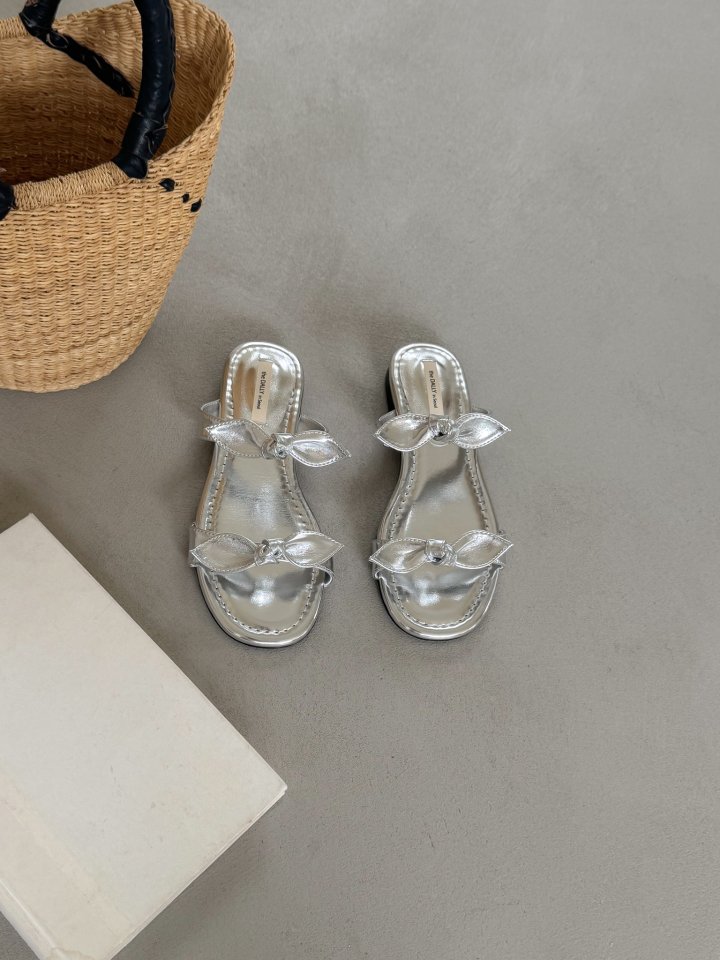Vade - Korean Women Fashion - #momslook - Ribbon Sandals Slipper - 9
