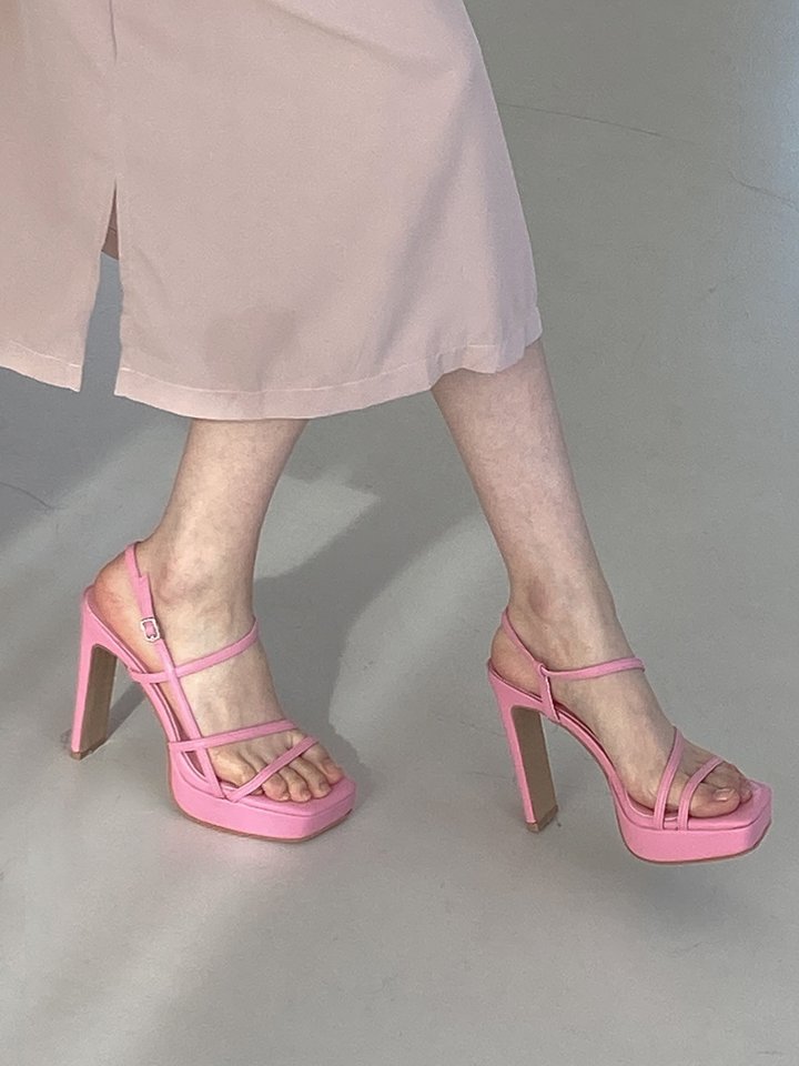 Vade - Korean Women Fashion - #momslook - Kill Heel Strap Sandals Heels - 8