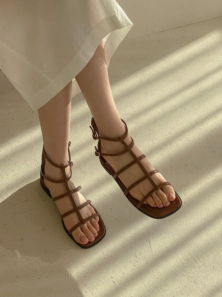 Vade - Korean Women Fashion - #momslook - Gladiator T-Strap Sandals - 2