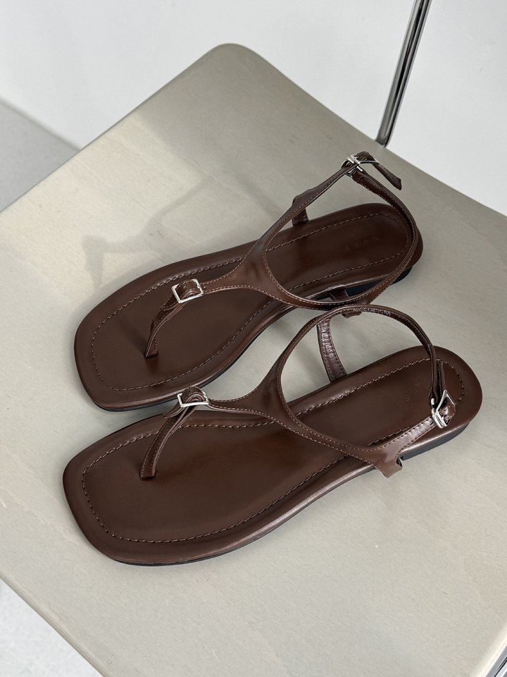 Vade - Korean Women Fashion - #momslook - Buckle Strap Flip-Flop Sandals - 3