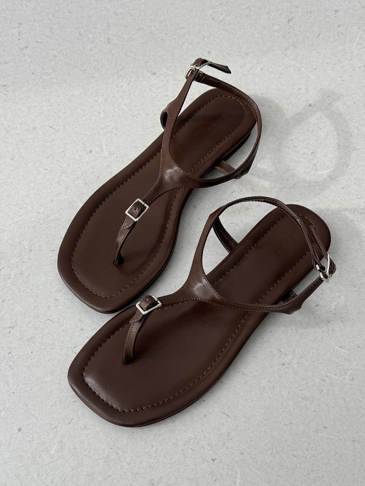 Vade - Korean Women Fashion - #momslook - Buckle Strap Flip-Flop Sandals - 5