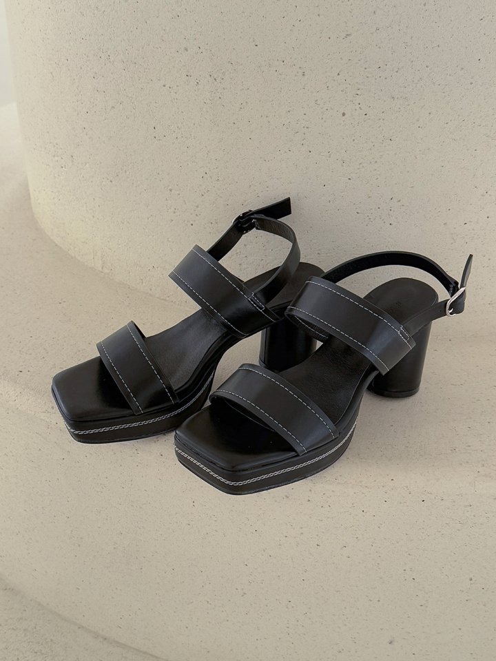 Vade - Korean Women Fashion - #womensfashion - Square Sandals - 4