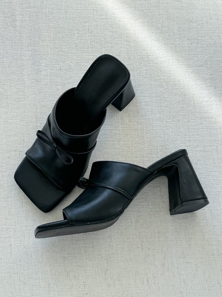 Vade - Korean Women Fashion - #momslook - Square Round Mule Sandals - 10