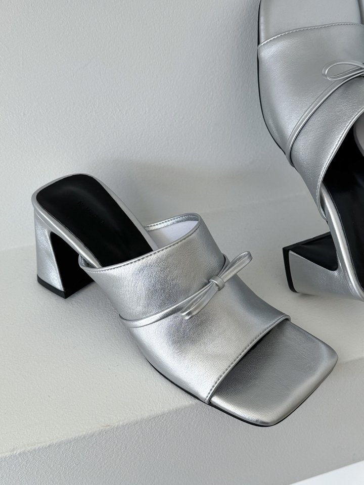 Vade - Korean Women Fashion - #momslook - Square Round Mule Sandals - 12