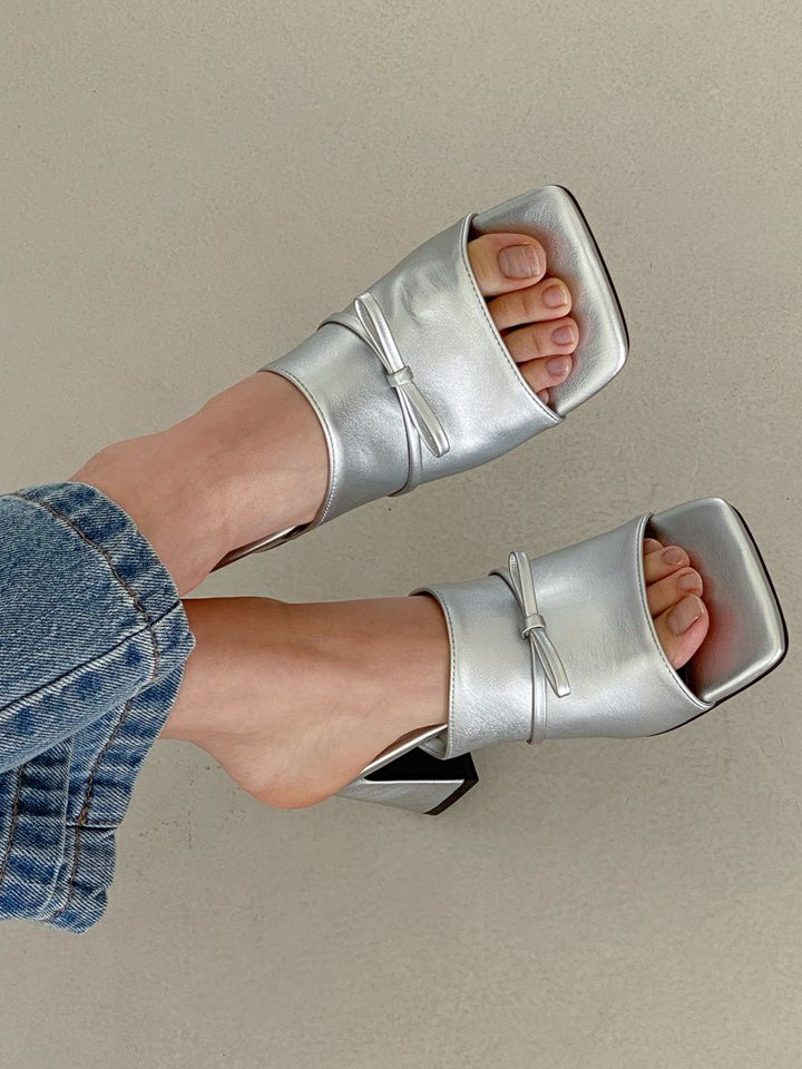 Vade - Korean Women Fashion - #momslook - Square Round Mule Sandals - 2