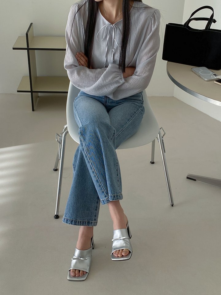 Vade - Korean Women Fashion - #womensfashion - Square Round Mule Sandals - 4