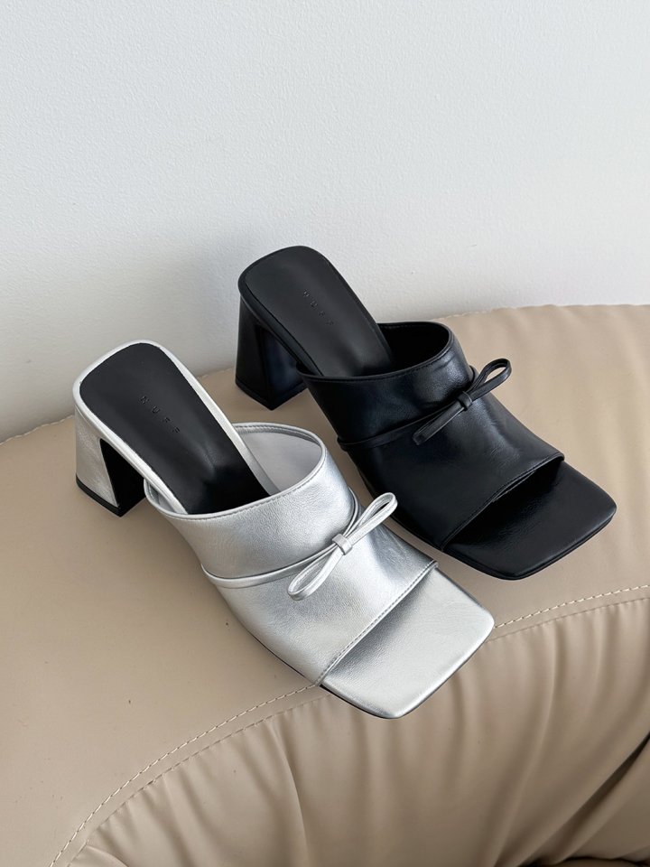 Vade - Korean Women Fashion - #momslook - Square Round Mule Sandals - 6