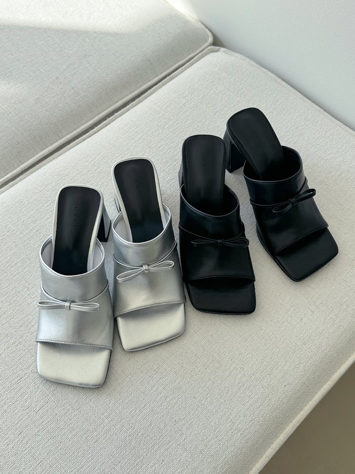 Vade - Korean Women Fashion - #momslook - Square Round Mule Sandals - 8