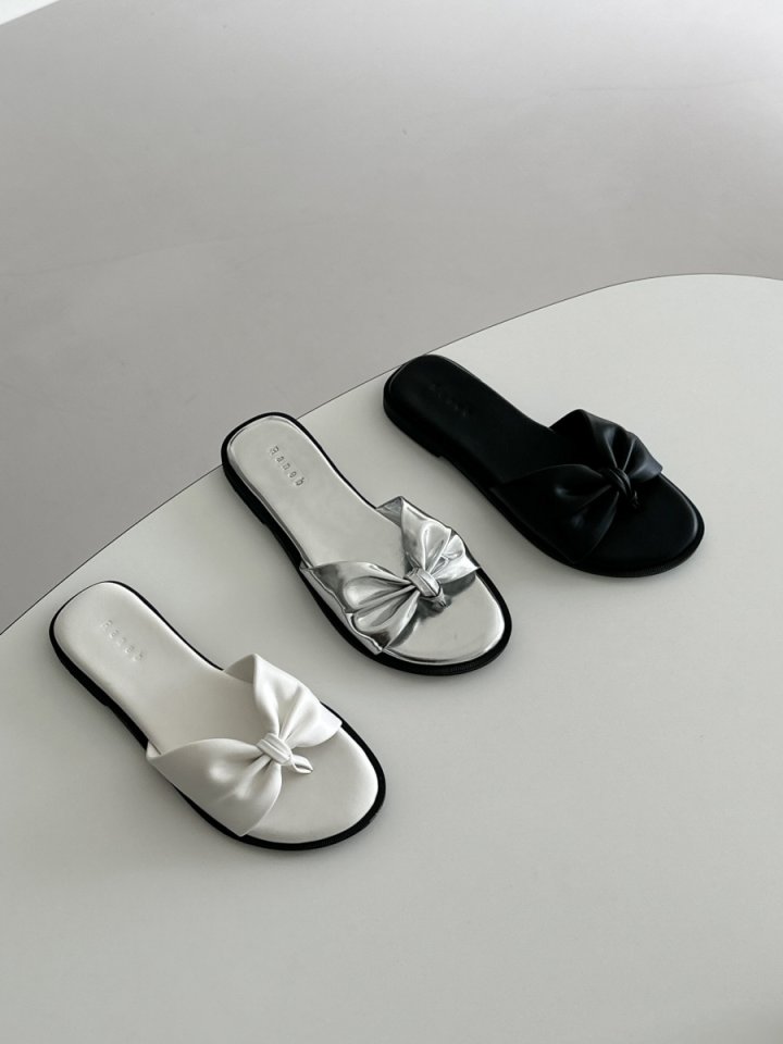 Vade - Korean Women Fashion - #momslook - Ribbon Point Flip-Flop - 2