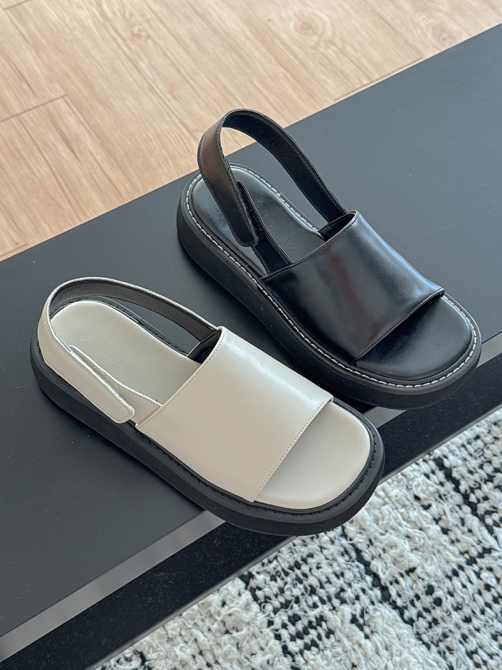 Vade - Korean Women Fashion - #momslook - Basic Slingback Velcro Strap Sandals - 3