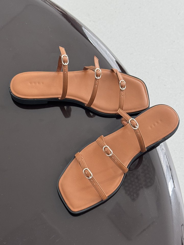 Vade - Korean Women Fashion - #momslook - Strap Buckle Point Sandals - 10