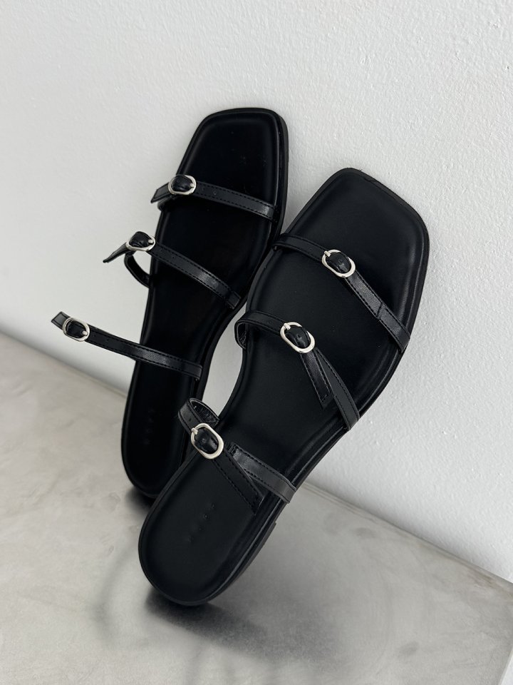 Vade - Korean Women Fashion - #momslook - Strap Buckle Point Sandals - 11
