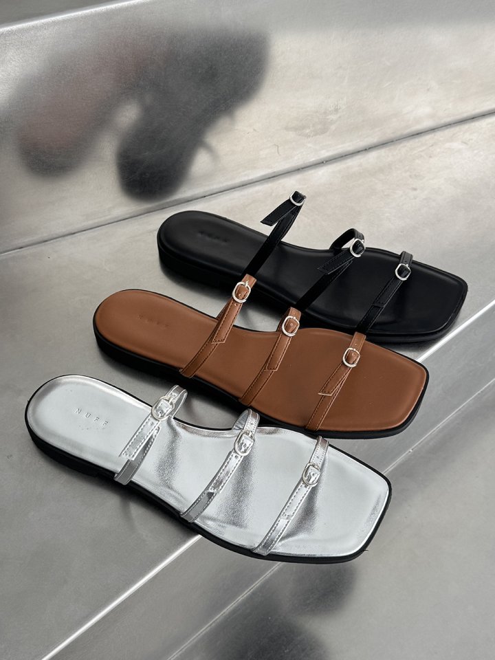 Vade - Korean Women Fashion - #momslook - Strap Buckle Point Sandals - 7