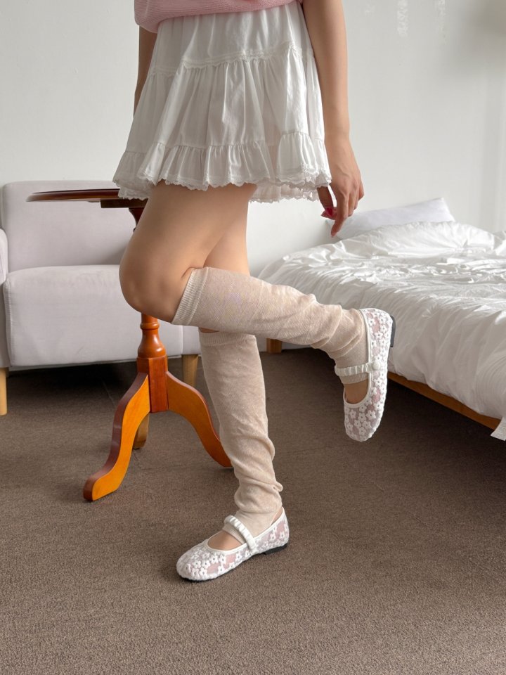Vade - Korean Women Fashion - #momslook - Round Flower Mary Jane - 7