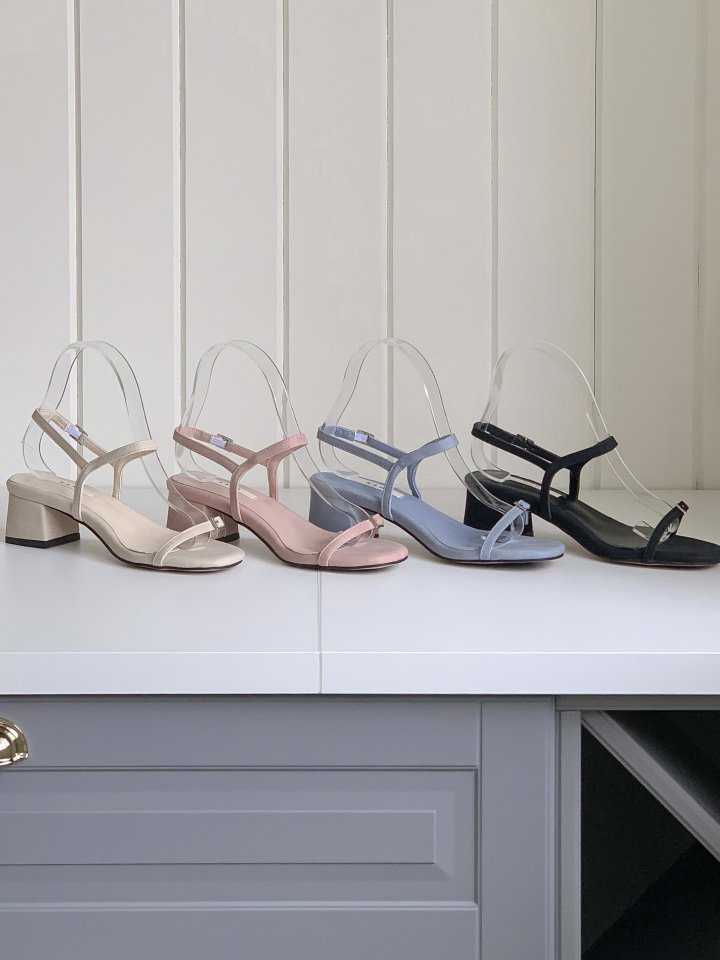 Vade - Korean Women Fashion - #momslook - Strap Buckle Summer Sandals Heel - 3