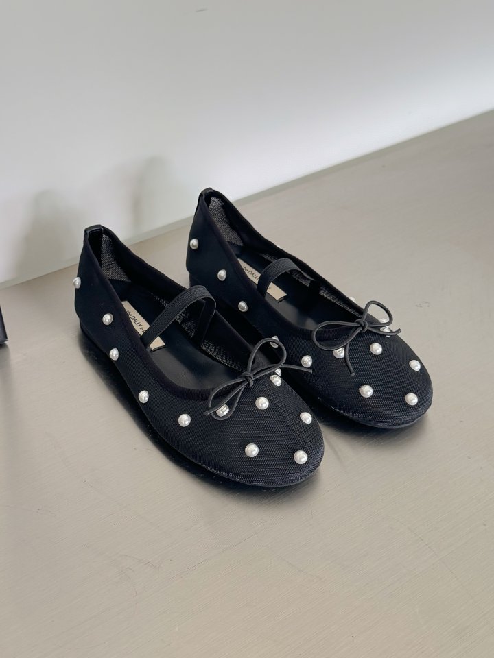 Vade - Korean Women Fashion - #momslook - Round Mesh Mary Jane Flat - 6
