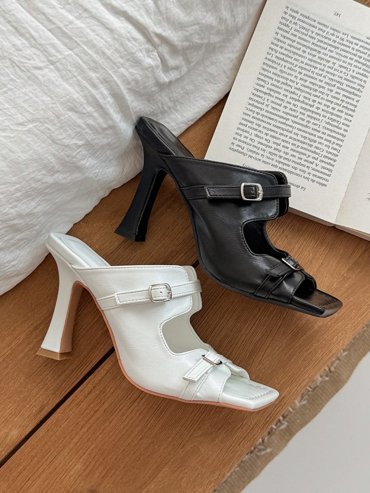 Vade - Korean Women Fashion - #momslook - Buckle Strap Sandals Heels