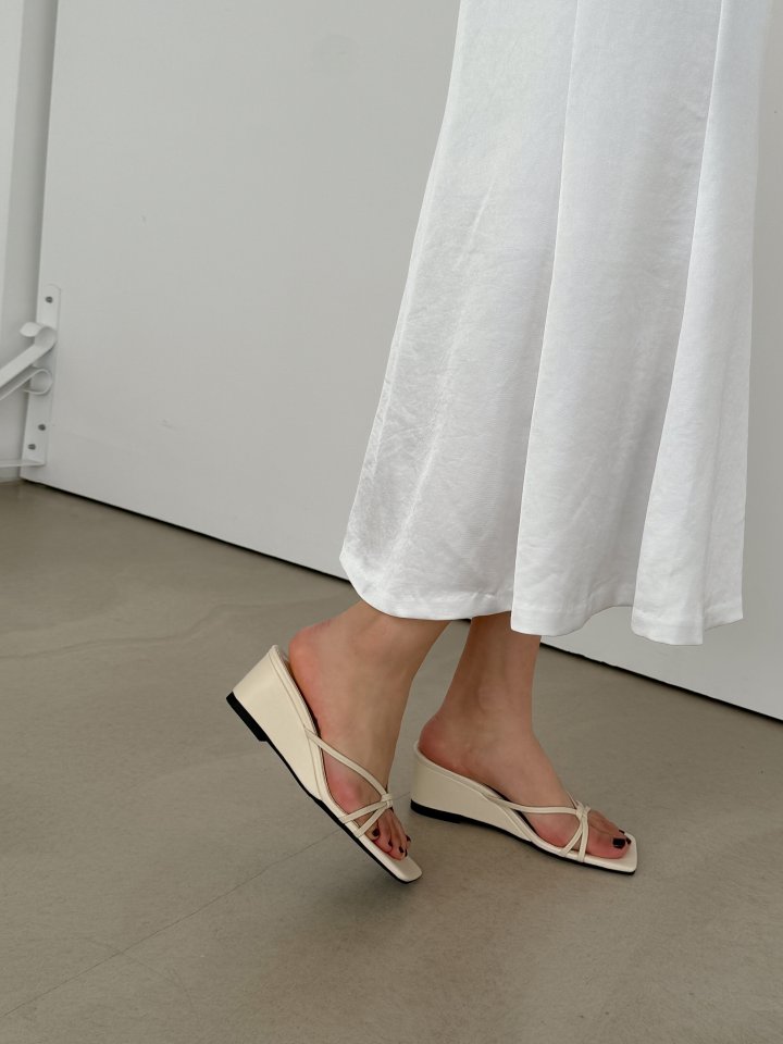 Vade - Korean Women Fashion - #momslook - Wedge String Point Sandals Heel - 11