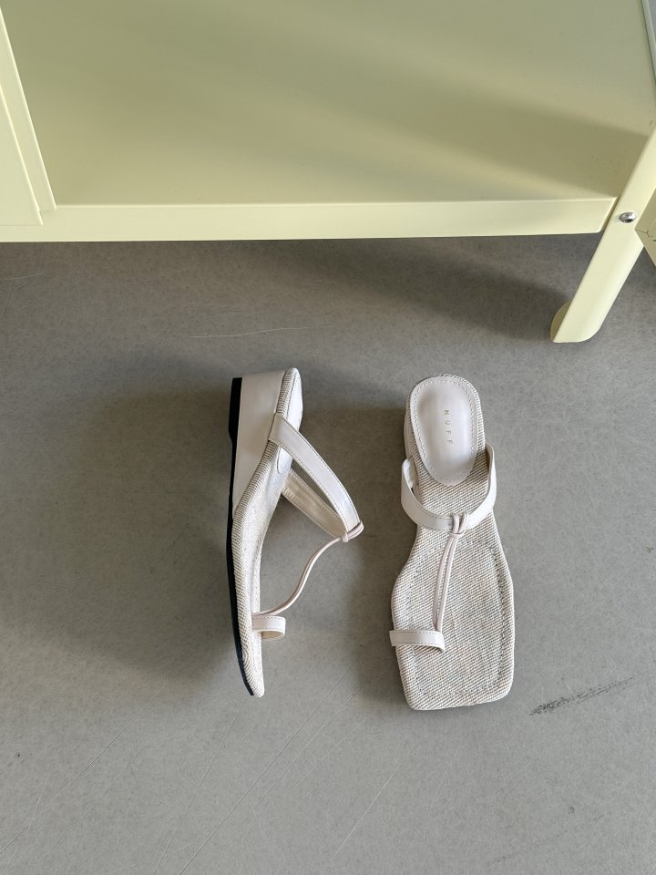 Vade - Korean Women Fashion - #momslook - Wedge Open-Toe Flip-Flop Sandals Heel - 9