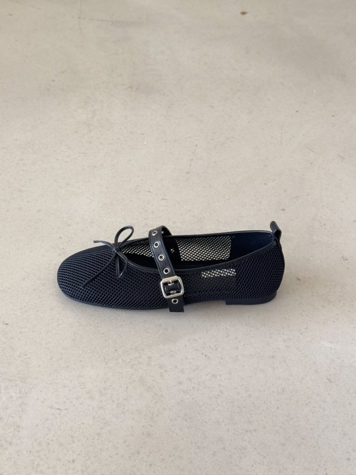 Vade - Korean Women Fashion - #momslook - Mesh Strap Ribbon Flat - 7