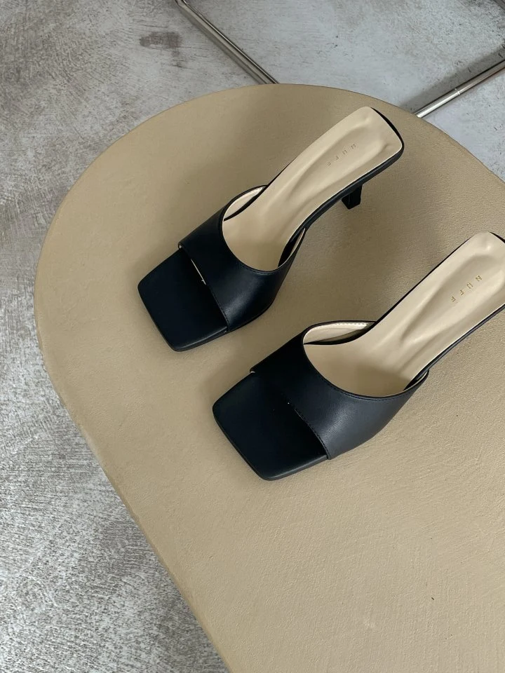 Vade - Korean Women Fashion - #momslook - Square Basic Soft Sandals Mule - 12