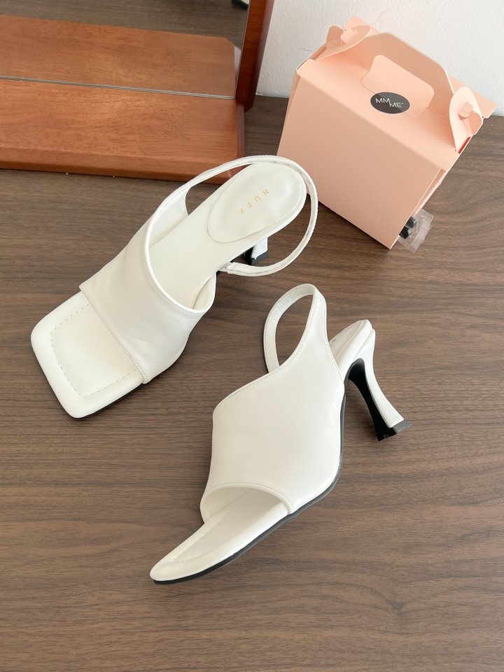 Vade - Korean Women Fashion - #thelittlethings - Square Slingback Sandals Heel - 4