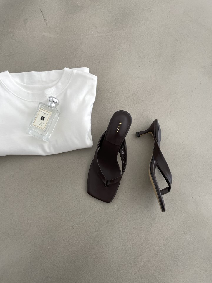 Vade - Korean Women Fashion - #momslook - Square Flip-Flop Sandals Mule Heel - 5