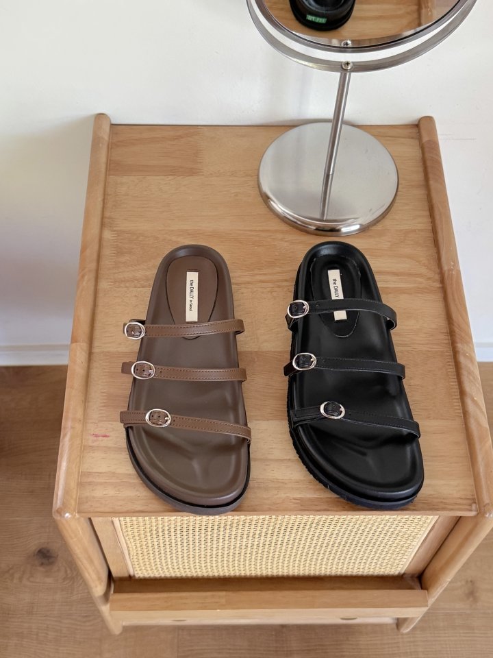 Vade - Korean Women Fashion - #momslook - Strap Buckle Sandals Birkenstock Slipper